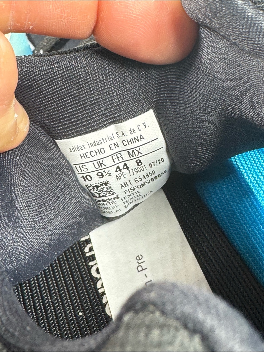 adidas Black Sneaker with Bright Blue Detail